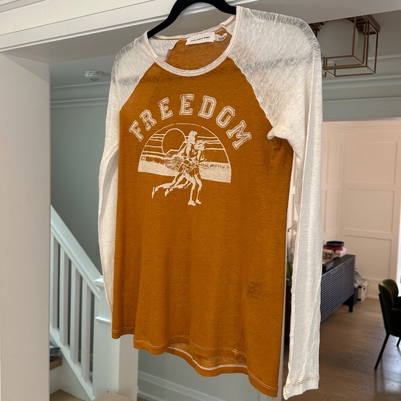 Étoile Isabel Marant Reed Baseball Jersey. 100% Distressed/Sheer Linen. Size L. - Picture 3 of 12